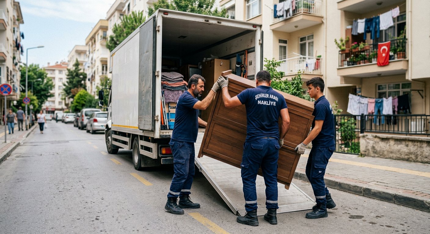 Malkara nakliye kamyonuna mobilya yükleme