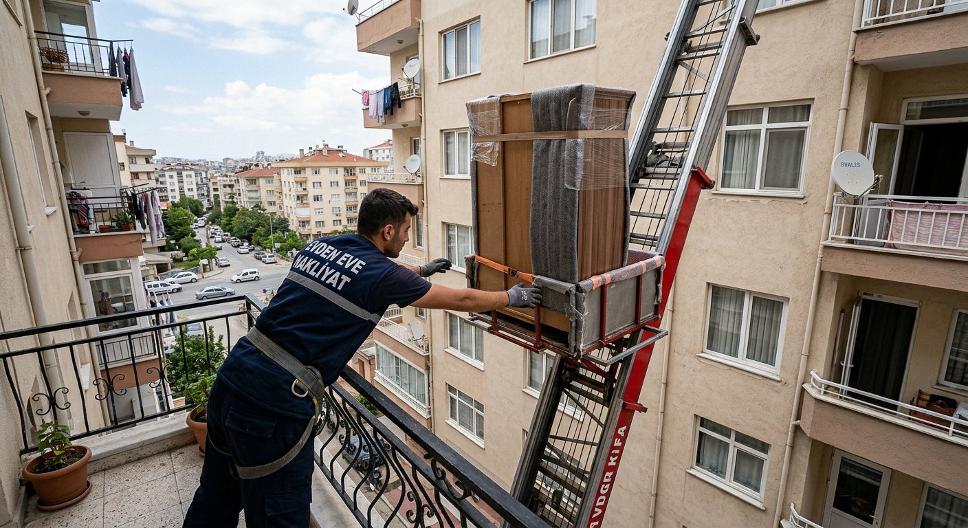 Balkon korkulugundan esya alim hazirligi