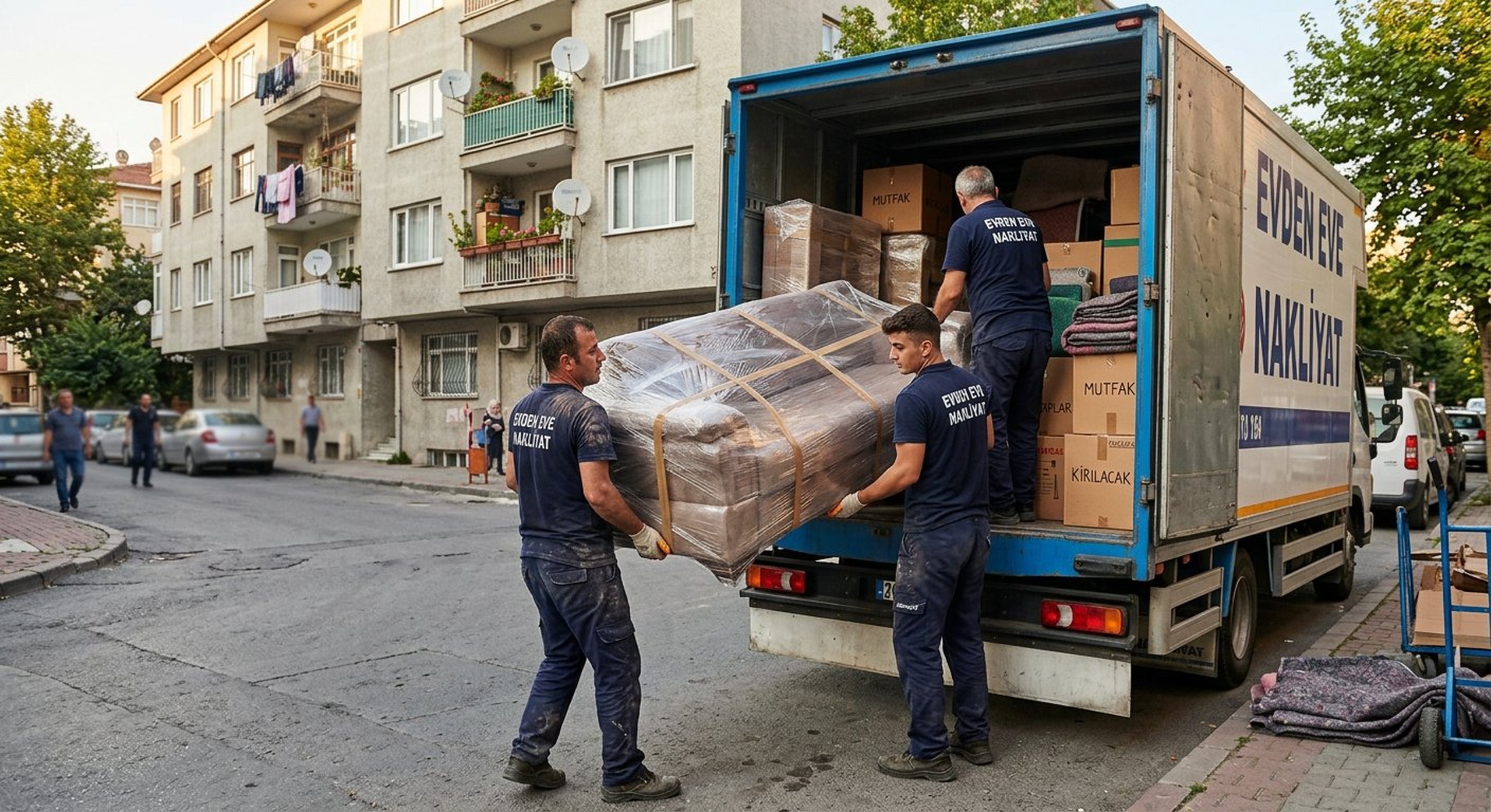 Cadde uzerinde profesyonel esya nakli