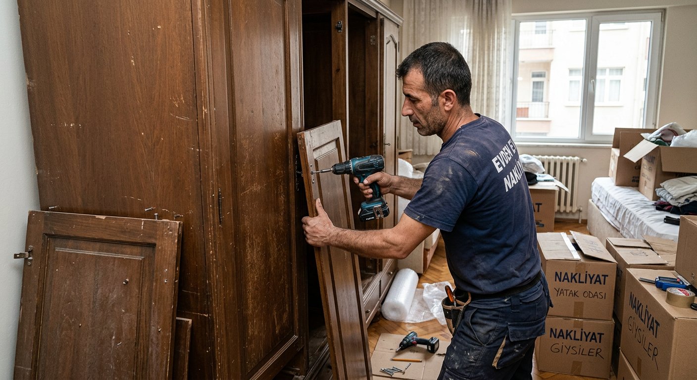 Gardirop kapagini dikey konumda tasima
