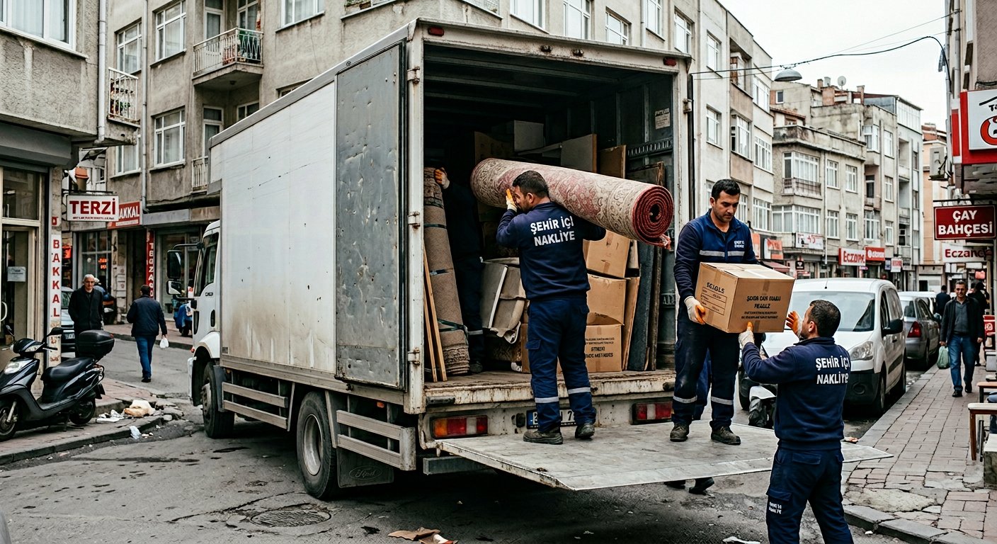 Kamyon arkasinda koli teslim alma
