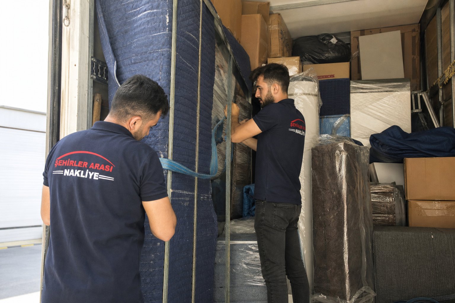 Kamyon icinde uzun mobilya konumlandirma