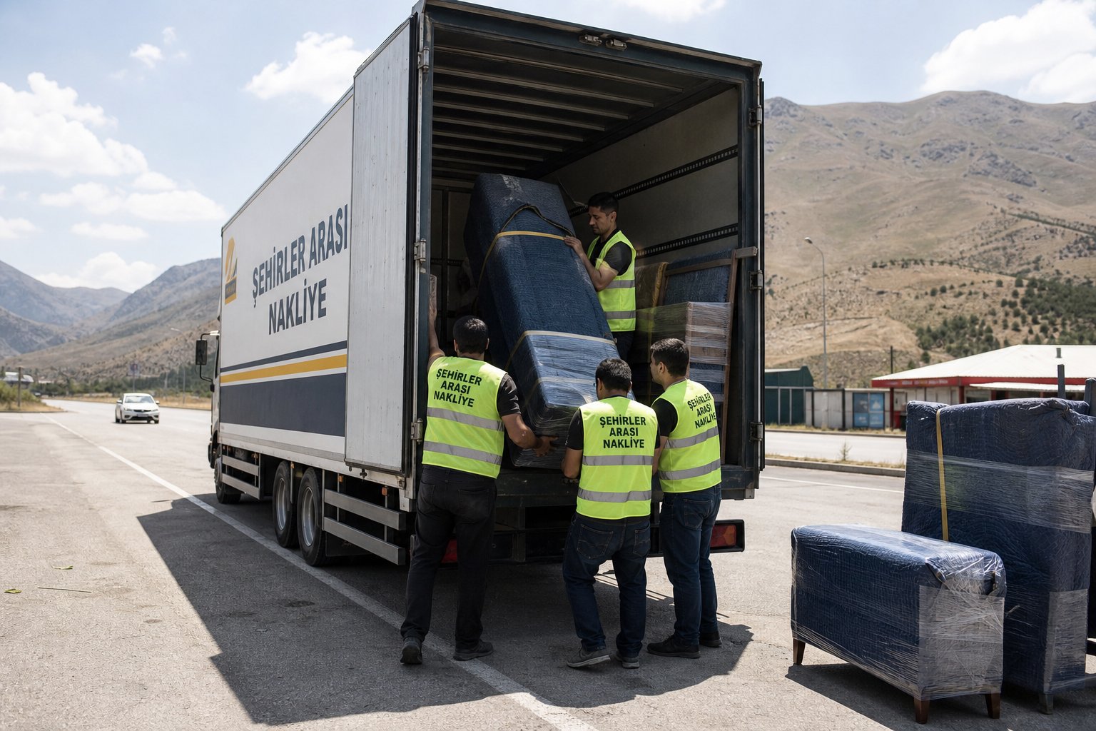 Lojistik merkezinde sevkiyat ekibi toplantisi